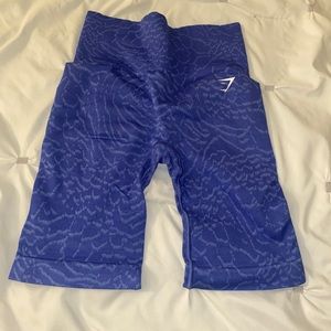 GYMSHARK ADAPT ANIMAL SEAMLESS CYCLING SHORTS - BLUE